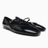 New  Spring Designer Red Women Ballet Shoes Casual Round Toe Flats Buckle Patent Leather Female Dress Shoes