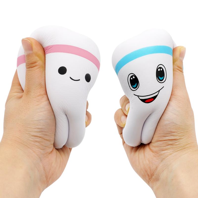 Teeth Shape Toy Slow Rising Stress Gift For Children Cute Cartoon Squishy Squish Antistress Kids Toys Dentist Gift
