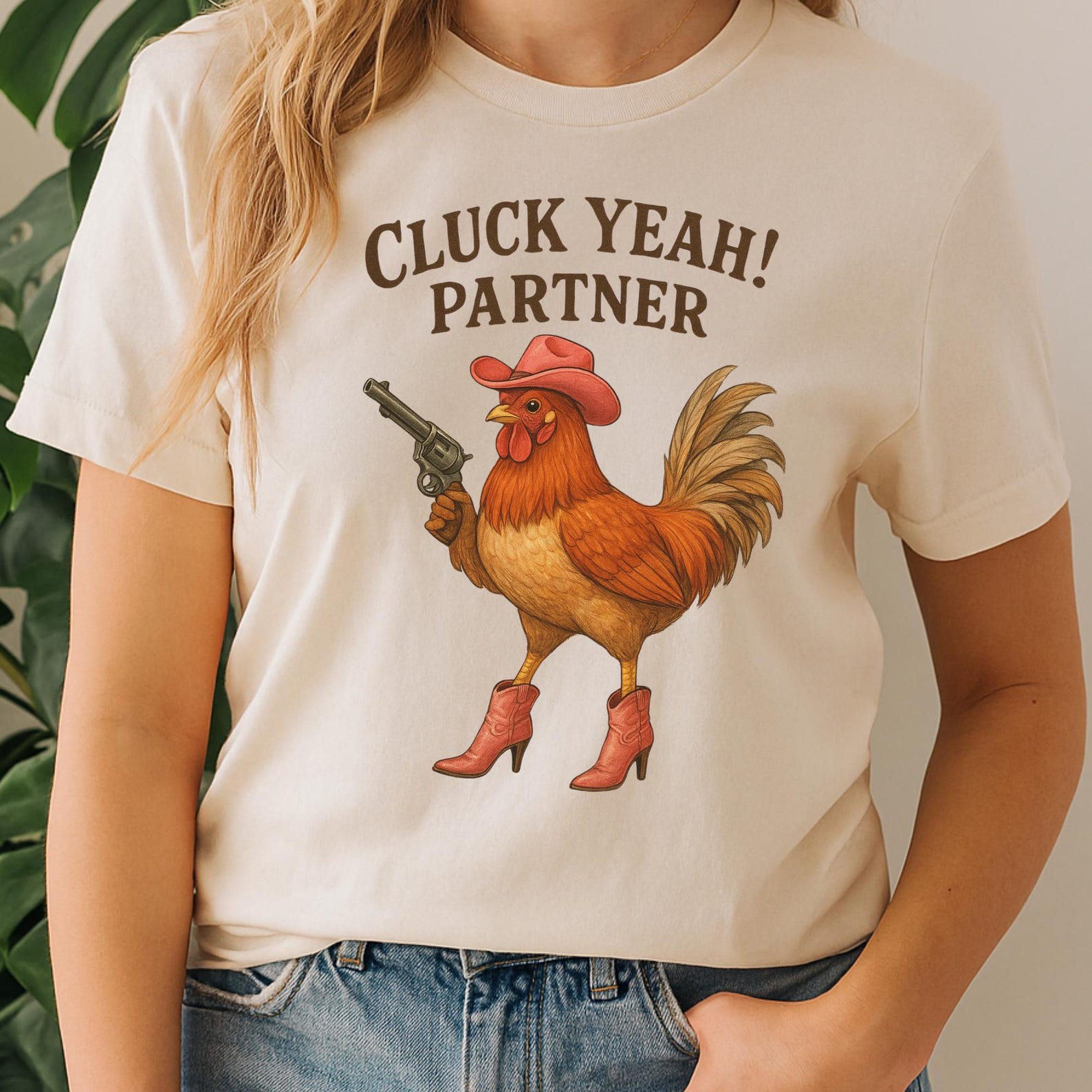 Vintage Cowboy Rooster T-Shirt | Funny Western Humor Tee 2XL