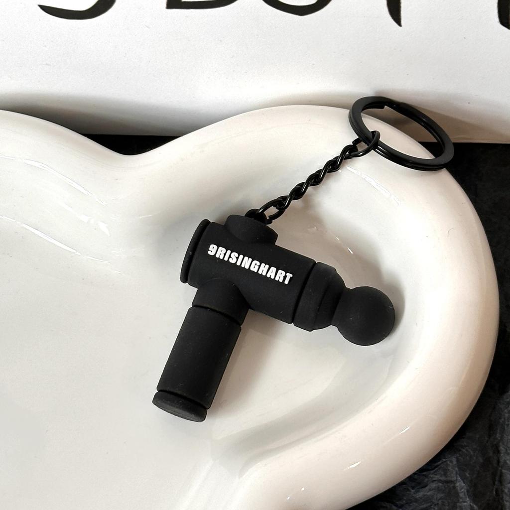 Miu Series Dumbbell Plate Keychain: Trendy Fitness Accessory & Sports Jewelry Gift