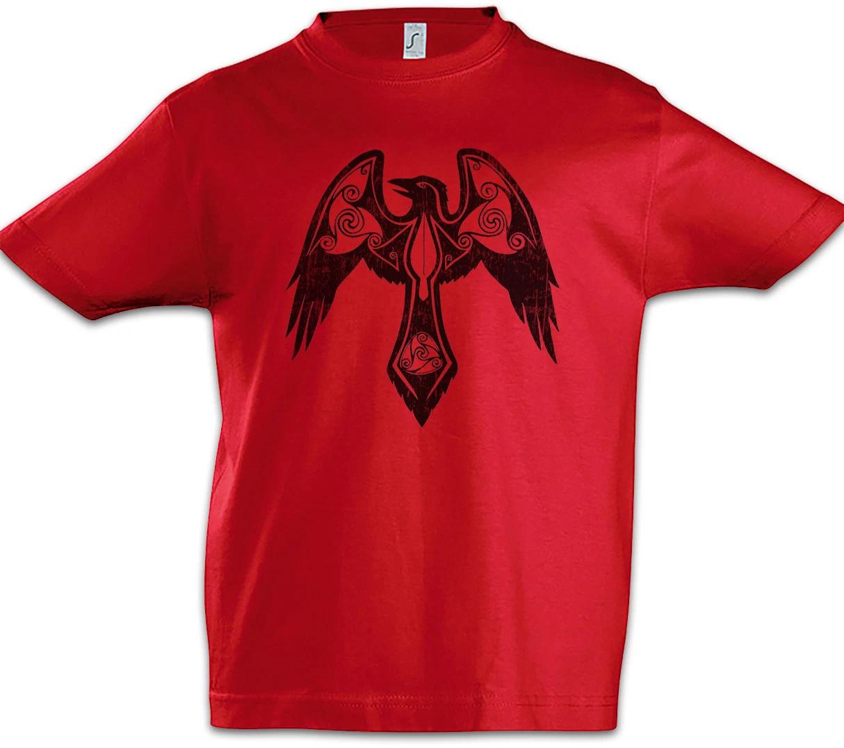 Nordic Crow Kids Boys kids boys T-Shirt Vikings Vikings Odhins Viking Runes Crow 150