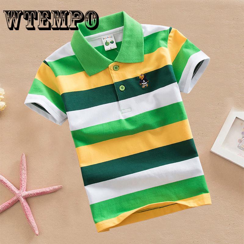 

Летняя детская футболка-поло с короткими рукавами. Детская футболка с круглым воротником для мальчиков.