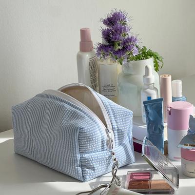Make-up-Tasche Niedliche Kosmetiktasche Große Kapazität Reißverschluss Staubdicht Haushalt Reise Toilettenartikel-Tasche Kleinteile-Organizer