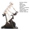 Exercise Bike Animatronic Skeleton Figurine Halloween Resin Cycling Fitness Bike Skull Statue Sculpture Home Office Desktop Deco