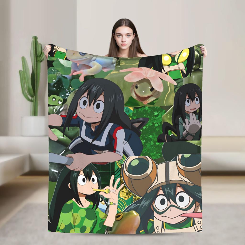 My Hero Academia Super Soft Blankets  Airplane Travel Plush Throw Blanket Aesthetic Couch Bed Flannel Bedspread Sofa Bed Cover