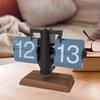 Digital   Desk Clock 12 Hours Battery Powered Retro Mechanical Auto   Down Clock with Wood Base for Living Room