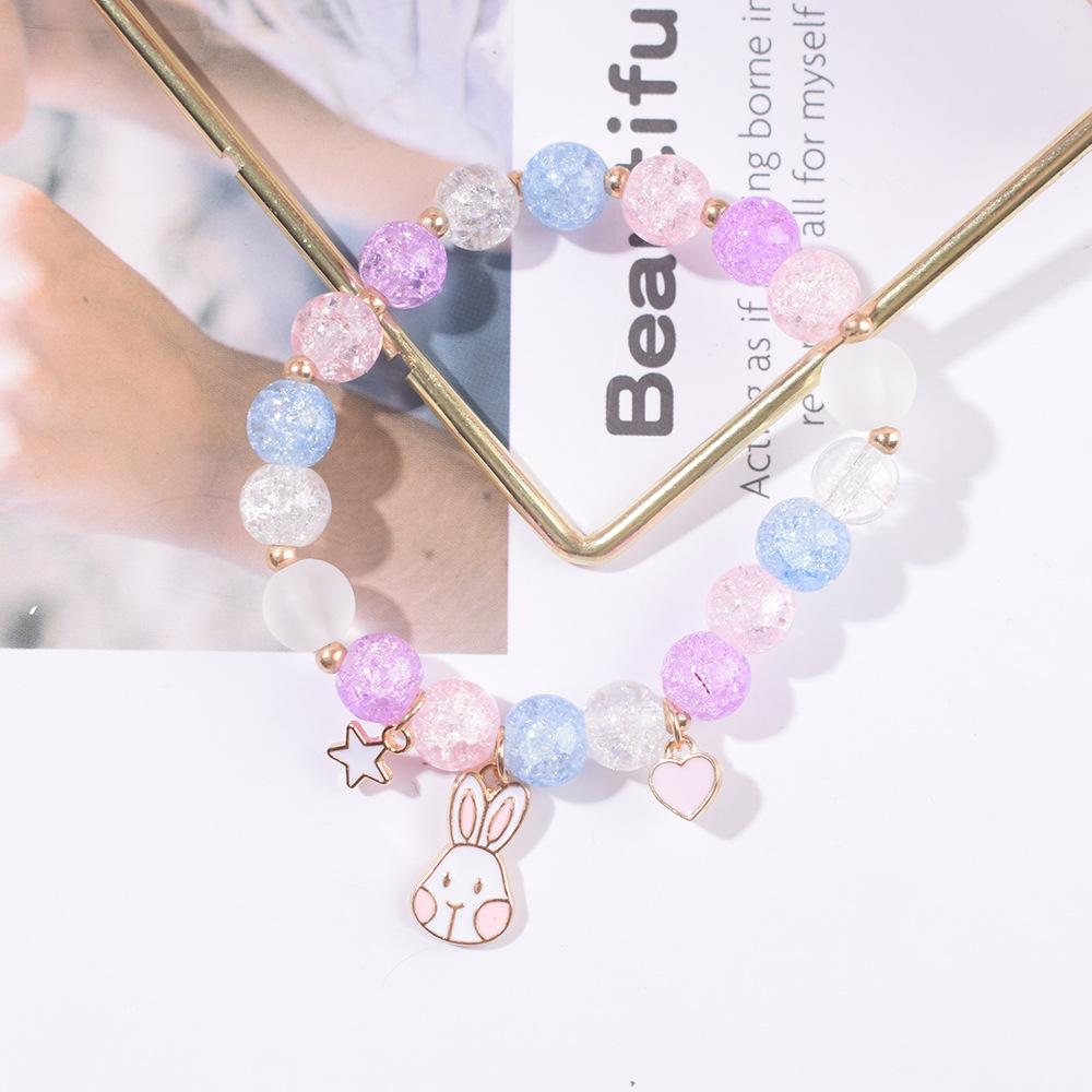Crystal Bracelet Alloy Colored Beaded Bracelet Student Friendship Fashion Bracelet Bead Glass Hot Selling New Cartoon