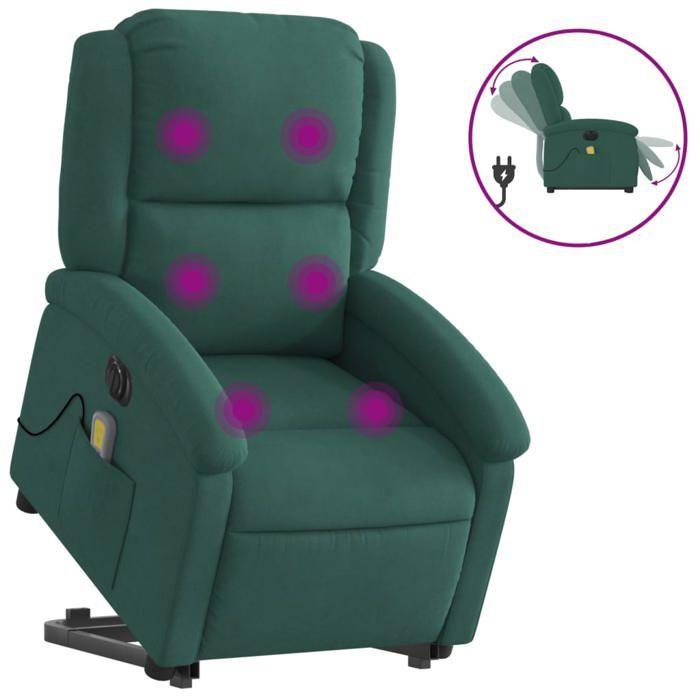 VidaXL Electric Massage Recliner, Relaxation Chair with Adjustable Backrest and Footrest, Seat of 3204335