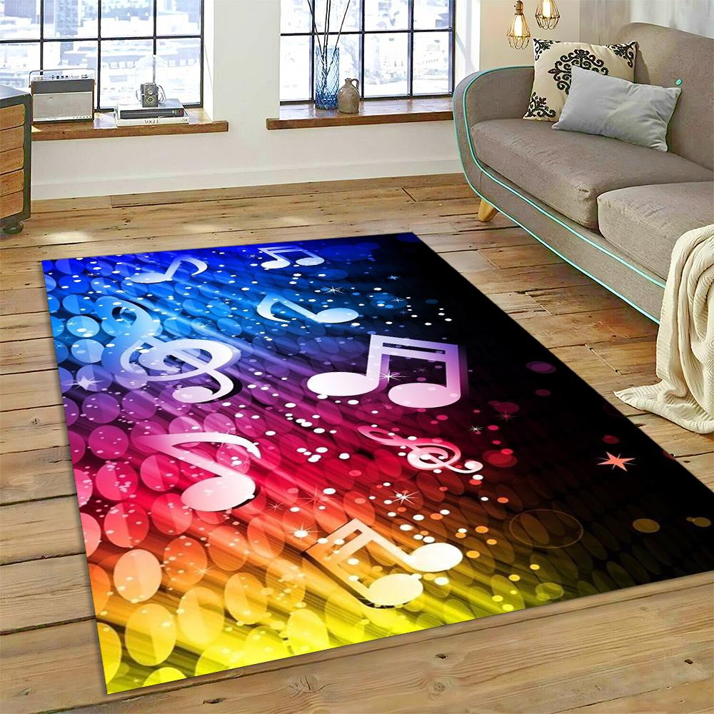 3D Creative Musical Note Piano Art Carpet Rug for Home Living Room Bedroom Sofa Doormat Decor,Child Area Rug Non-slip Floor Mat