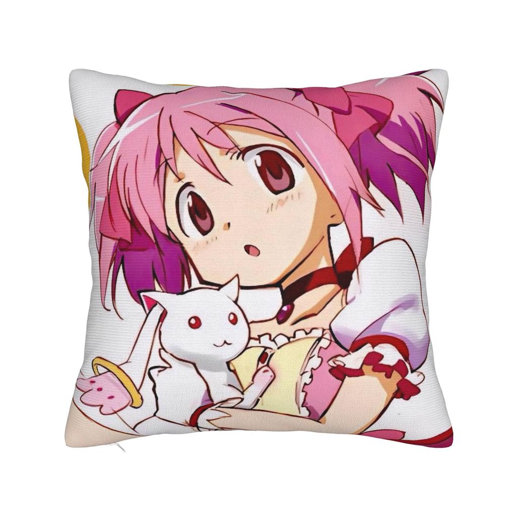 Pmmm Madomagi Madoka Kaname Kissenbezug Retro Trendiger Kissenbezug Für Wohnzimmer Bett Stuhl Weiche Kissenbezüge Geschenk
