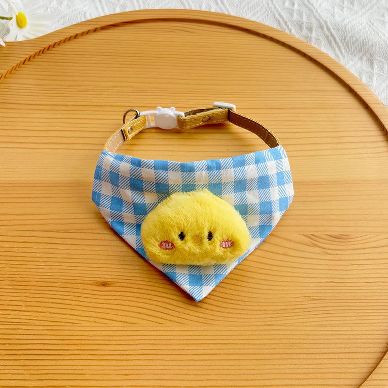 

Dog drool bib collar, pet triangle bib,cat cartoon bib collar, plaid cute outfit Cats Necklace Kitten Accesories Pet Products size
