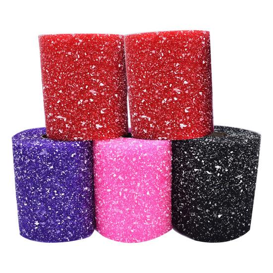 Glitter Tulle Fabric Roll 6 Inch 15 Yards Sparkling Spool Ribbon Sequin Netting for DIY Tutu Skirt Table Runner Wedding Stage Backdrop Gift Wrapping
