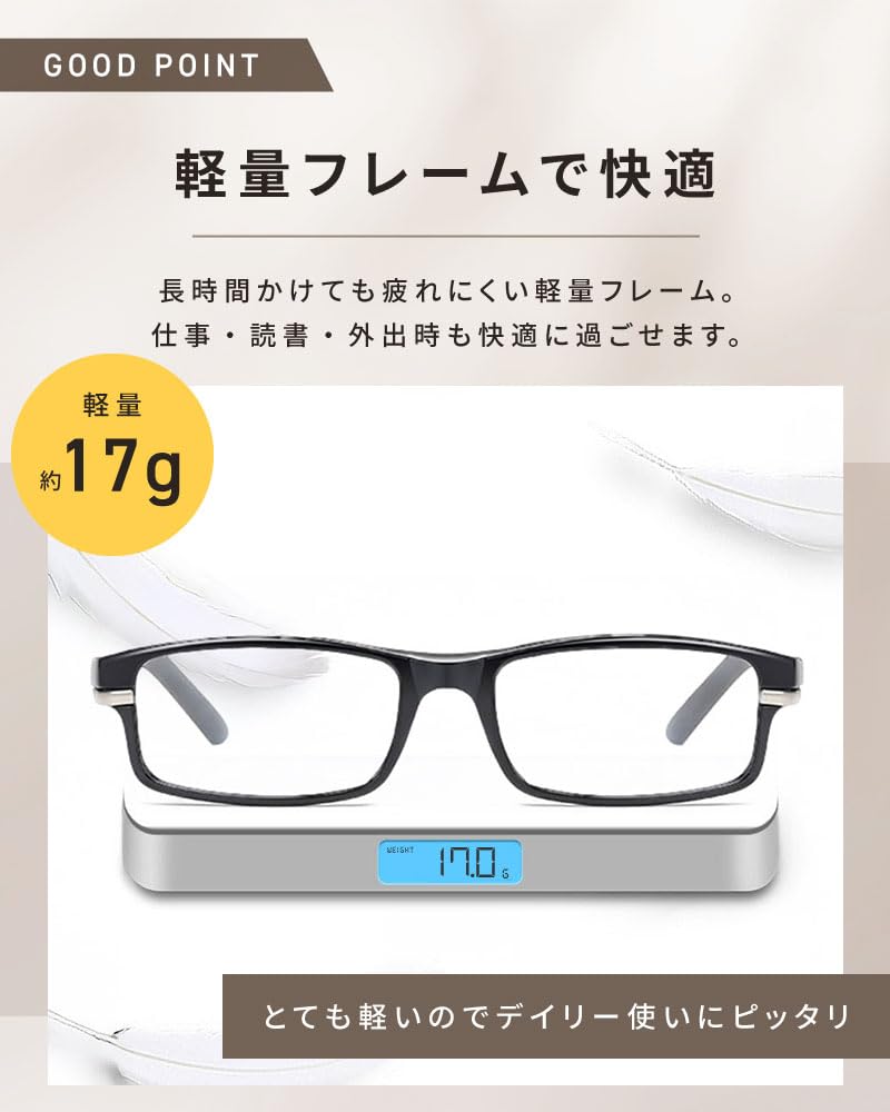 Stylish Reading Blue Light Prescription Lenses Available in [bh life] Men's Glasses, Blocking, Compact, Lightweight, 1.0, 1.5, 2.0, 2.5, 3.0, 3.5, 4.0