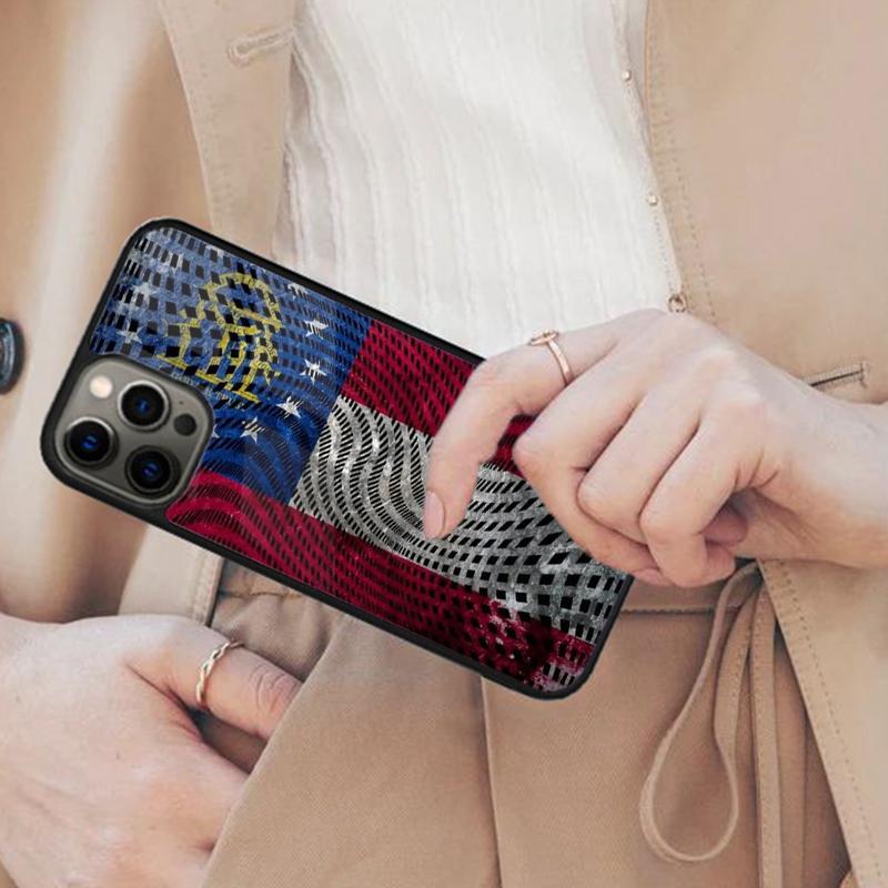 Georgia State Flag Magnetic Phone Case For APPLE iPhone 17 Air 16 14 13 12 Pro Max 15 Plus Wireless Charge With MagSafe Cover