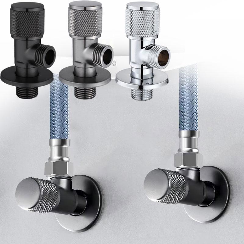 Brass Angle Valve Gray Inlet Valve Bath Outlet Valve G1/2 Basin Sink Diverter Kitchen Sink Wash Basin Water Stop Faucet