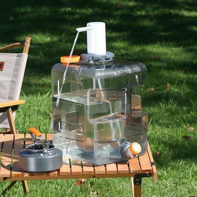 Water Container with Faucet Barrel Portable Side Handle Tank Bucket for Camping Barbecue