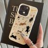 Cartoon Cute Cat Love Heart Phone Case For IPhone 17 Pro Max 11 12 13 14 15 16 Plus 17e Air 16E Protective Soft Soft Funda Cover