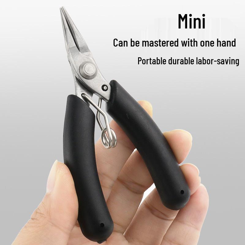 Toothless Pointed-Nose Diagonal Cutting Pliers: Small Stainless Steel Jewelry & DIY Palm Pliers