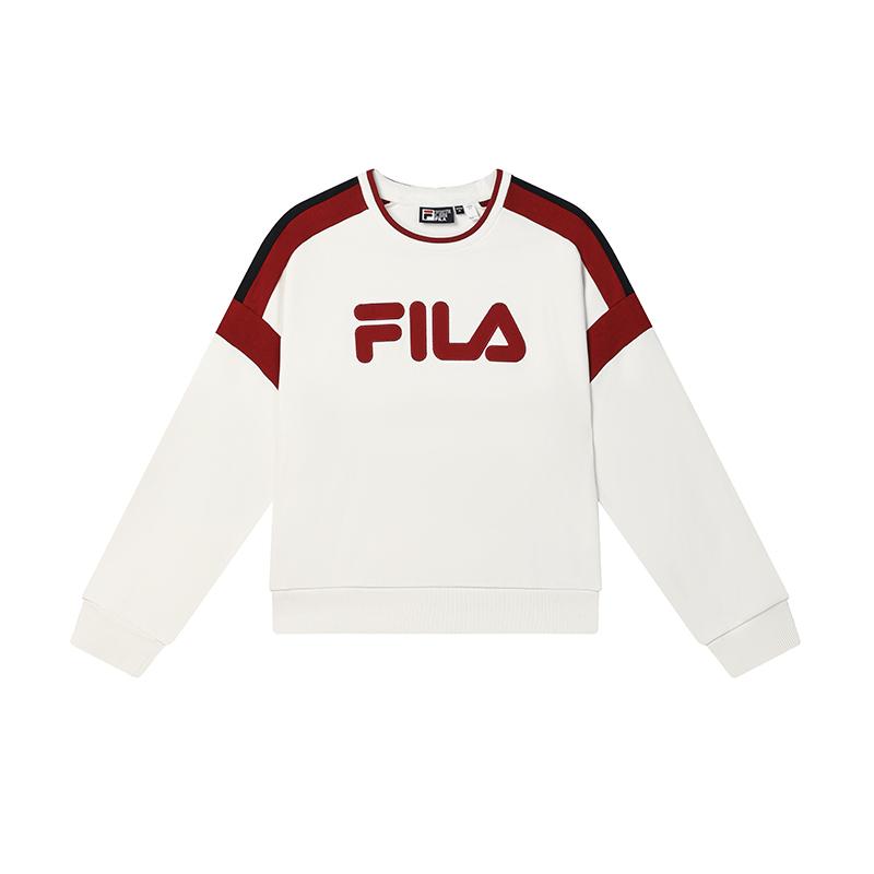 New FILA Sweatshirt Women's Fresh Ivory F11W449208FIV