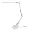 Swing Arm Desk Lamp USB Folding Eye Caring Multi Joint LED Table Lamp with Round Base White