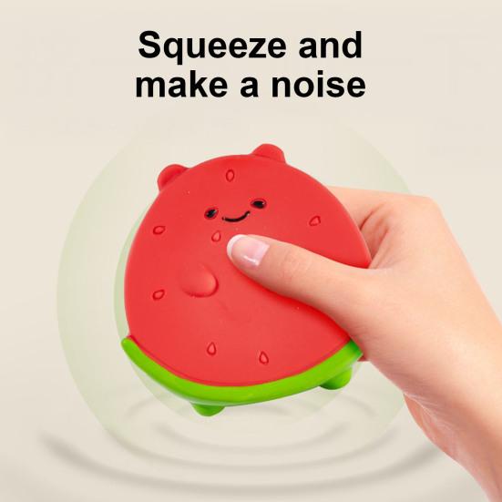 Pet Toy Molar Teeth Guard Soft Tough Chew Toy Cartoon Fruit Animal Design Bite-Resistant Tooth Cleaner Dog Toy with Built-in Sound