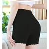Women's Ice Silk Seamless Safety Shorts with Anti-Exposure and No-Roll, Summer Base Layer with Pure Cotton Crotch.