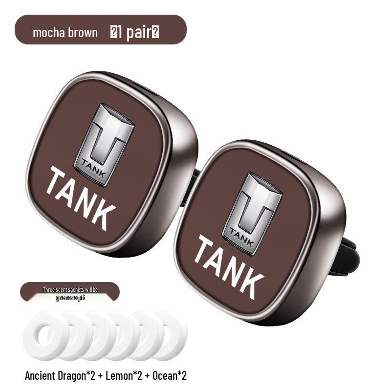 Tank 300/500 Car Air Vent Freshener: Men's Long-Lasting Light Fragrance for Interior Use.