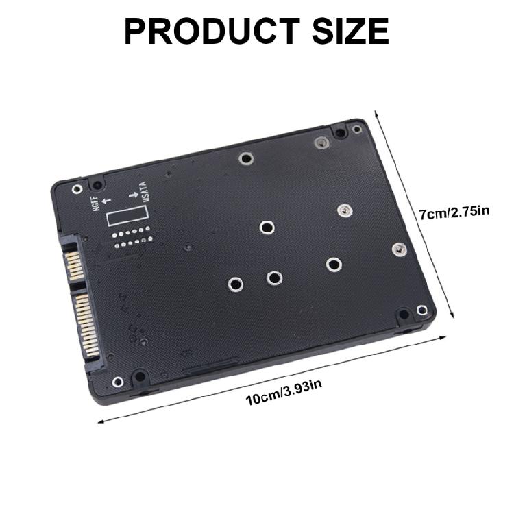 M.2 NGFF/MSATA To SATA3 Adapter Case, Convert Solid Disk To 2.5"/3.5" With Ease Multiple Size Supported