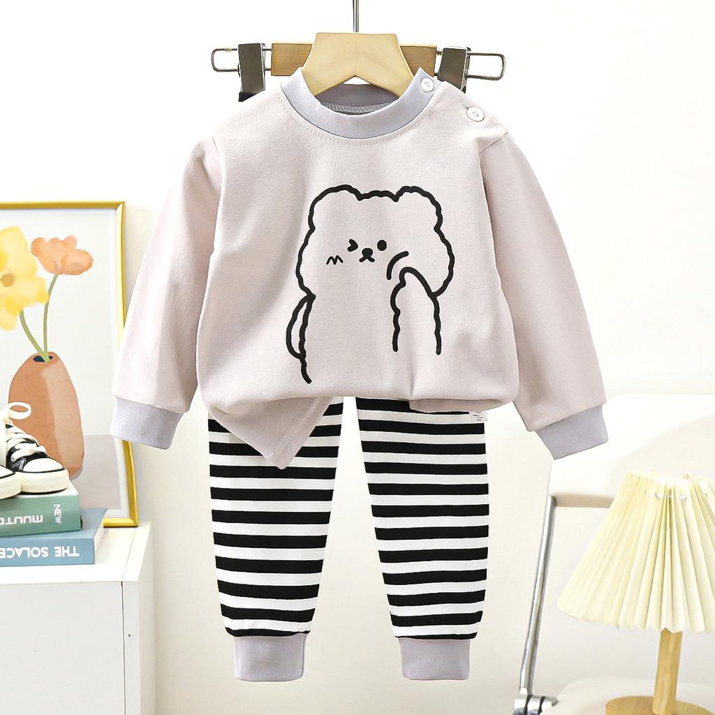 Childrens Cotton Pajama Set With Cartoon Patterns For Kids Fashion