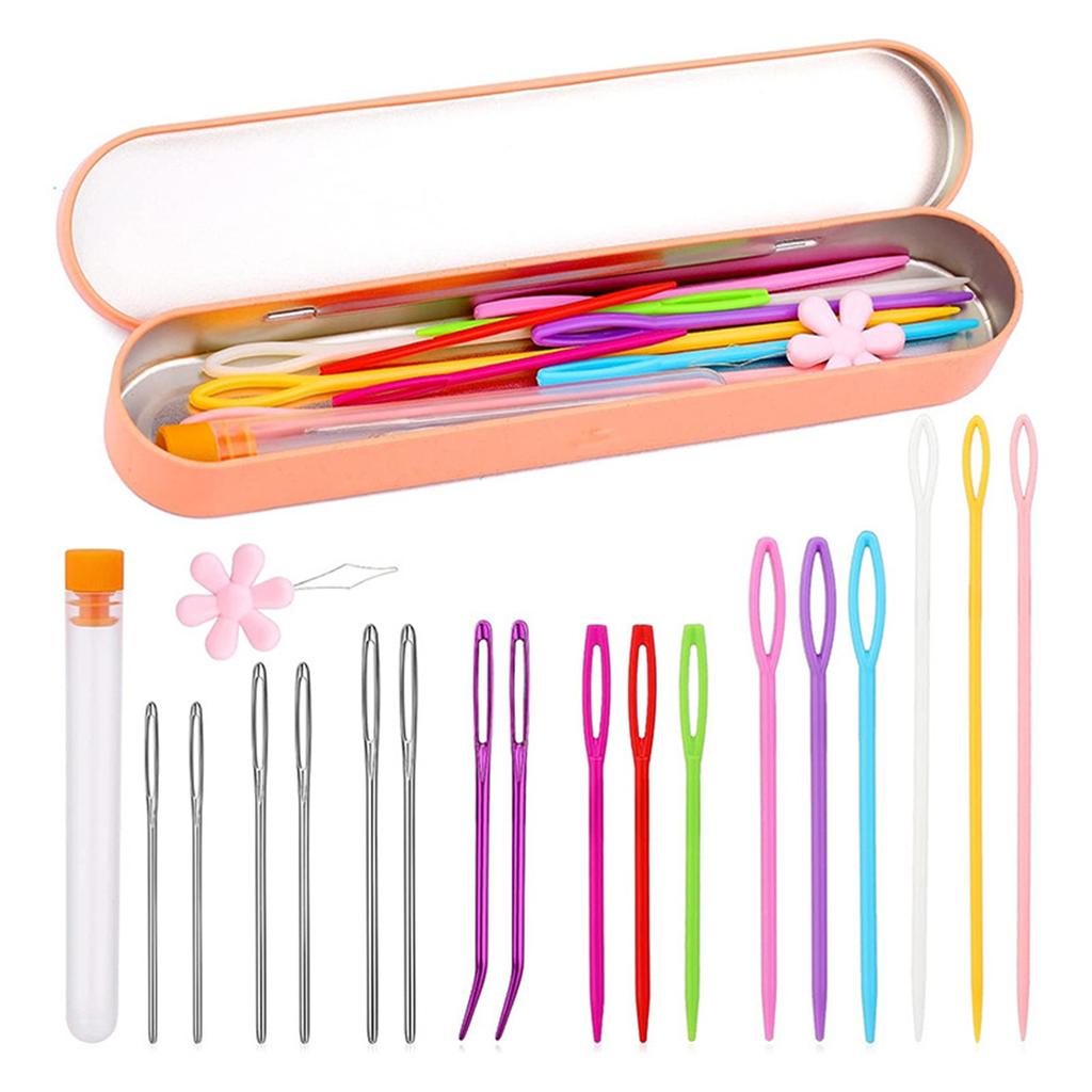 Big Eyes Sewing Needle DIY Hand Sewing Needle Learning Needle Yarn Needle Kits Darning Needle Metal Sewing Needle Sets