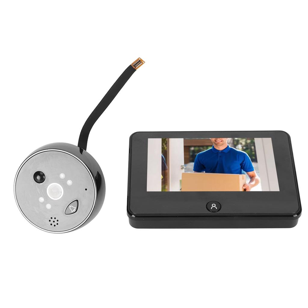 4,5palcový WiFi chytrý digitální dveřní kukátko Noční vidění Detekce pohybu Vzdálený monitoring Vizuální zvonek pro domov