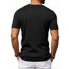 Men's Casual And Fashionable -color Textured T-shirt With Round Neck And Short Sleeves