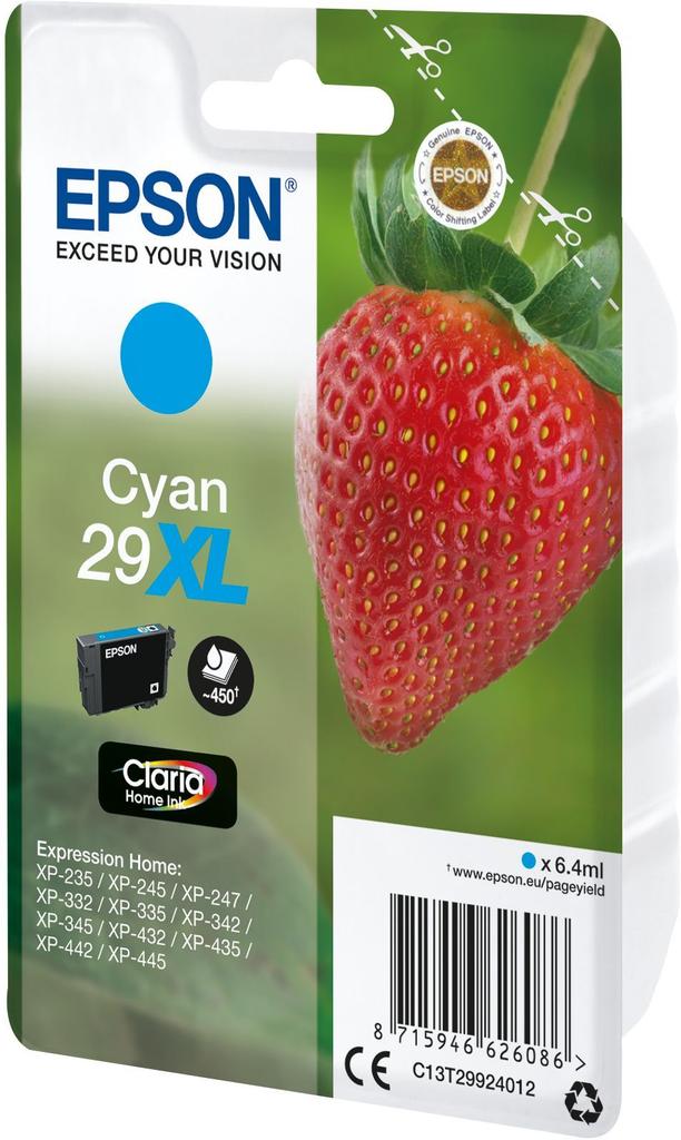 EPSON Cartouche d'encre T2992 XL Cyan - Fraise (C13T29924012)