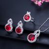 Jewelry Necklace Set, Simple Zircon Three-Piece Set.