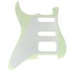 Musiclily Pro 11-Hole Round Corner HSS USA/Mexico Stratocaster Guitar Pickguard with Humbucker Mount, 4 Screws, 3-Ply Mint Green