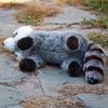 Lilizzhoumax Raccoon Plush Realistic and Cute Animal Christmas and Birthday Gift for Boys and Garden Home 50cm Tail Toy, Pillow, Fluffy, Soft,
