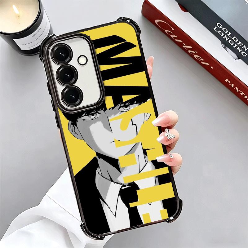 Mashle Magic And Muscles Anime Plating Phone Case For Samsung A17 A07 A37 A57 A16 A56 A15 A55 A14 A54 A13 A53 A26 A36 A25 A35 A2