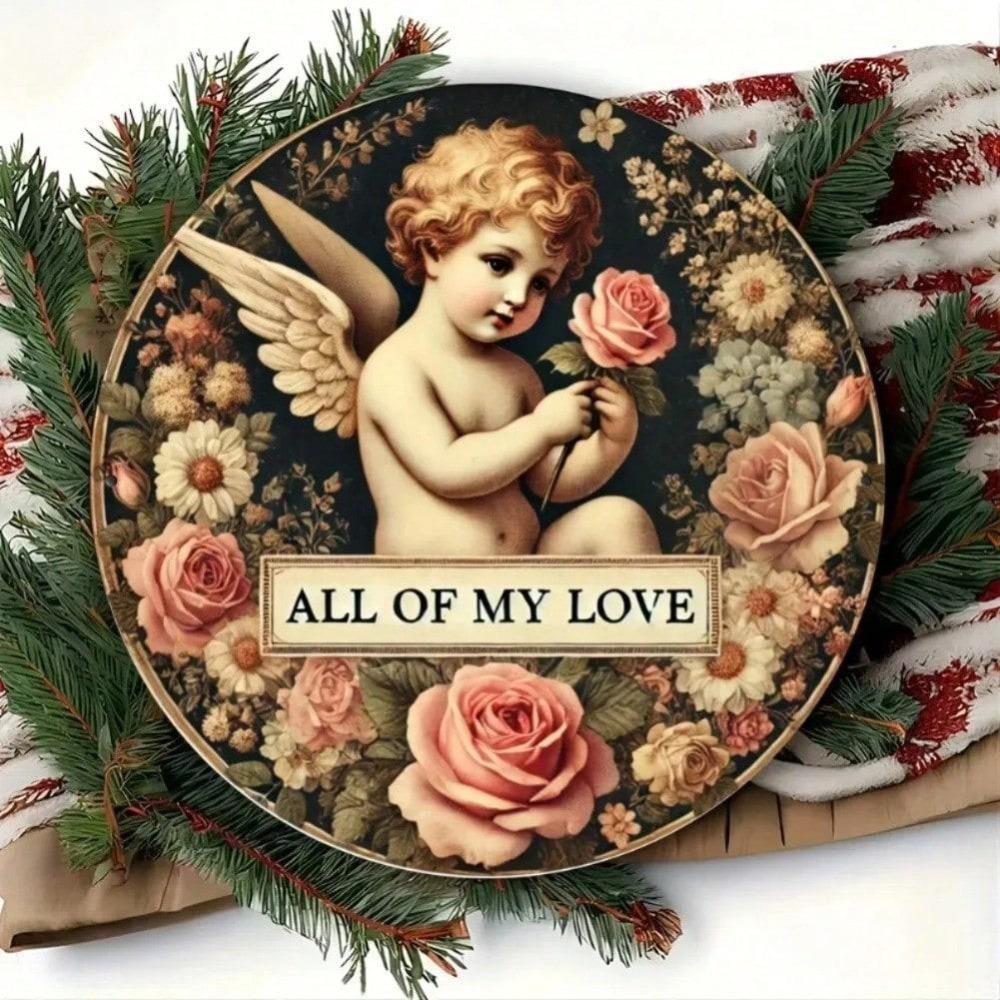 Vintage Metal Angel Sign Wall Decor Navy Gold 2D Wall Art Home Decor Gift разноцветный