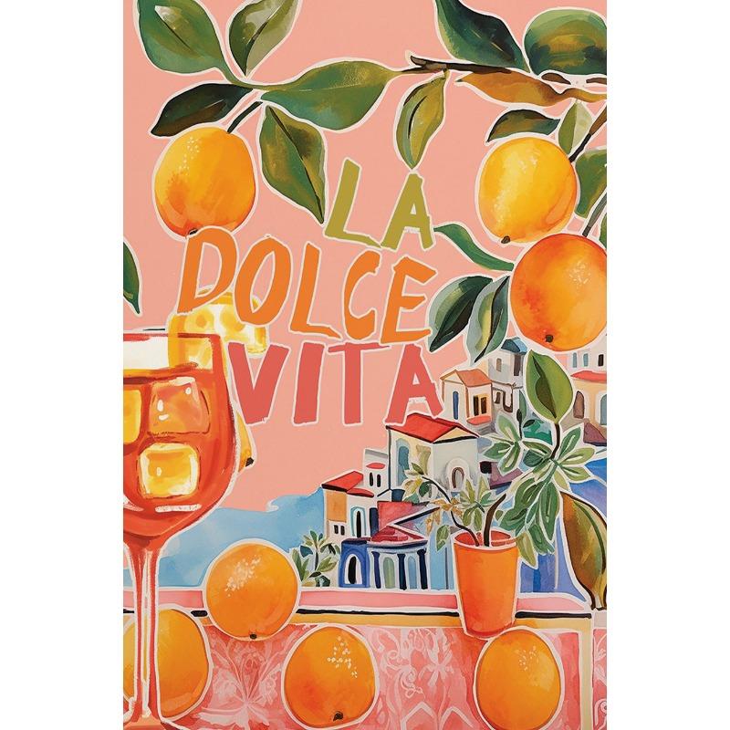 Retro Spritz La Dolce Vita Lemon Italy Travel Posters and Prints Canvas Painting Wall Art Picture for Room House Decor