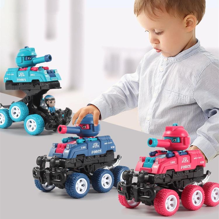Deformable Six-wheel Inertial Power Toy Tank Children's Companion Game Props Off-road Vehicle/engineering Vehicle Toys
