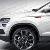 JBIW9 2PCS Metal Car Styling Sport Line Sticker Badge Car Body Side Emblem For Skoda Octavia Rapid Kodiaq Karoq Fabia Kamiq Superb