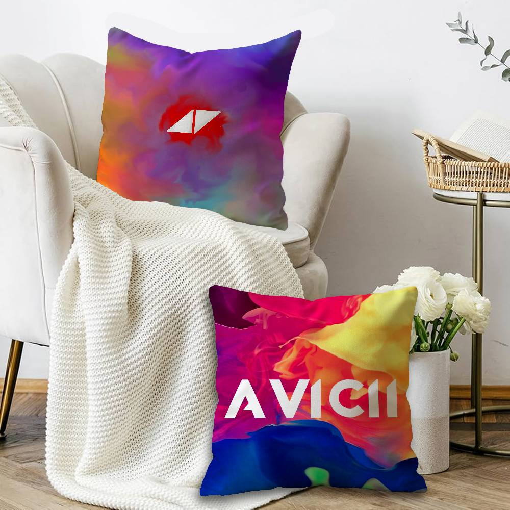 DJ A-Avicii Logo Pillow Cushion Cover Pillowcase Living Room Sofa Home Decor Customized