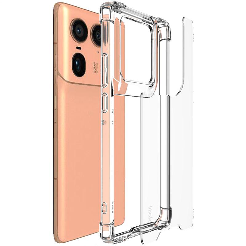 IMAK For Motorola Edge 50 Ultra 5G/Moto X50 Ultra 5G Case PC+TPU Clear Phone Cover