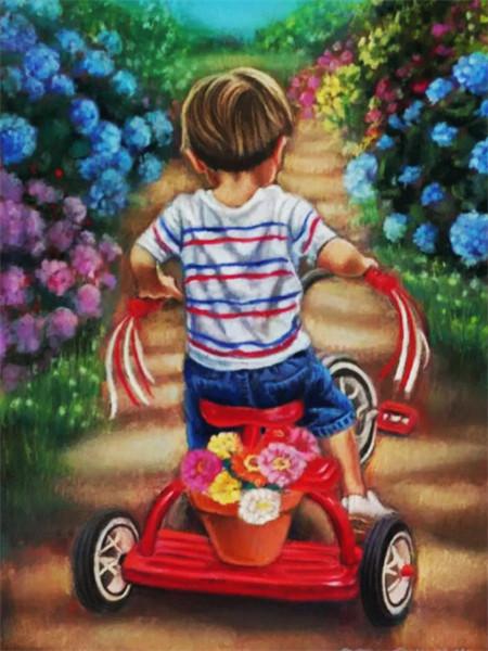 Full Drill Diamond Painting Children Diamond Embroidery Garden Mosaic Portrait Cross Stitch Children's Room Decor
