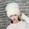 Rabbit Fur Hat Women's Winter Fashion Rex Rabbit Fur Hat Winter Warm Fox New Style Hat Ear Protection Thick Hat for Women