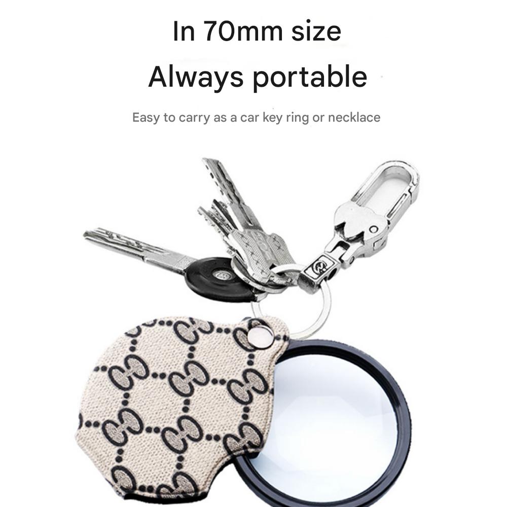 Miniaturowa lupa 20x z luksusowym, przenośnym skórzanym etui