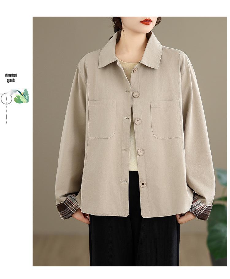 2026 Spring/Autumn Korean-Style Plus Size Flattering Women's Casual Windbreaker Jacket