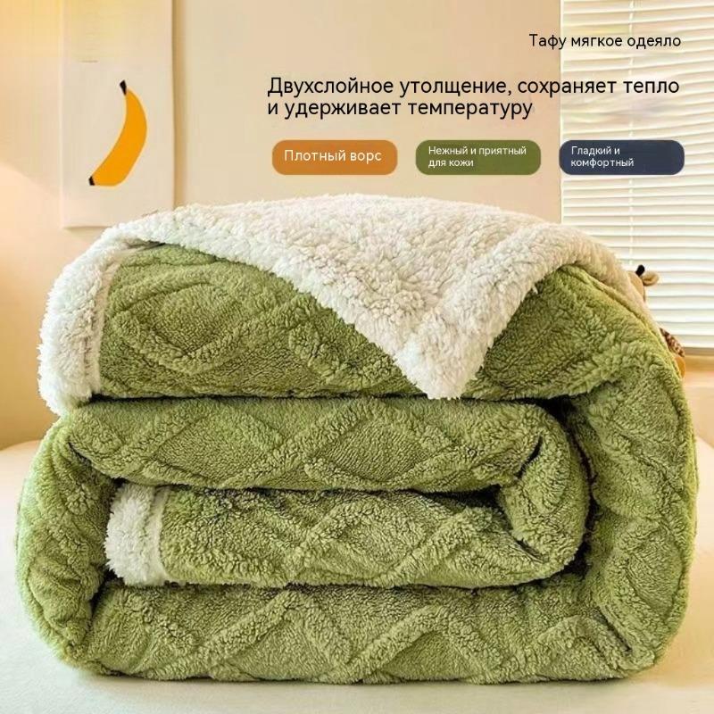 Jemné flanelové prostěradlo Zimní hřejivý Coral Fleece Ochranný Potah matrace Měkký Prodyšný Potah postele Neobsahuje povlak na polštář