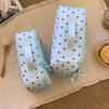Korean Style Polka Dot Makeup Brush & Storage Bag - 2026 Mint Green Vertical Design