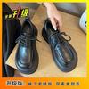 Versatile platform student lace-up retro single shoes British fashion small leather shoes women's 2025 summer and autumn new models